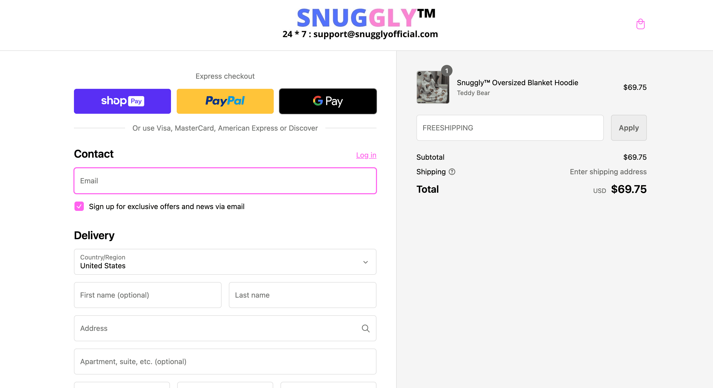 How to apply Snuggly coupon code